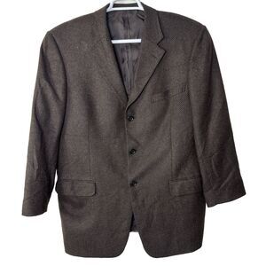 Ermenegildo Zegna Men's 44 US 54 EU Soft Brown Cashmere Blend 3 Button Blazer